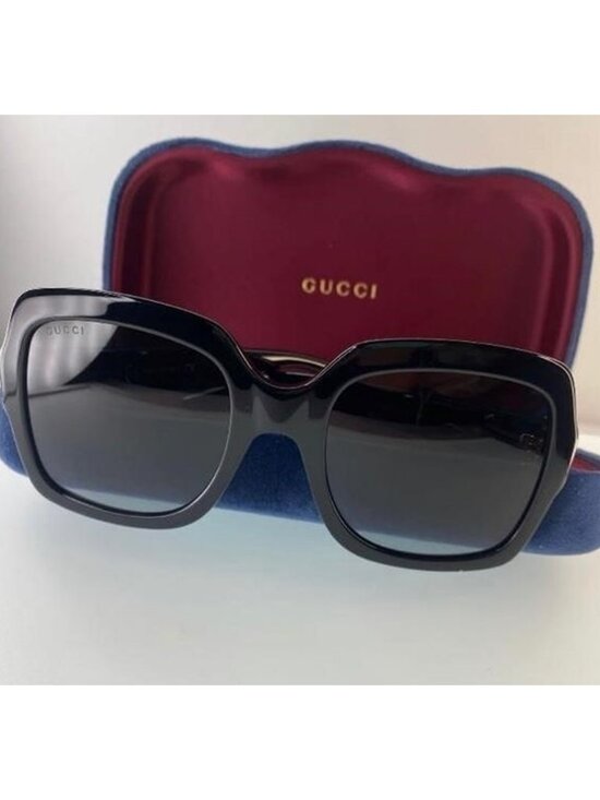 Gucci Grey Gradient Square Sunglasses. GG0036S main image 10